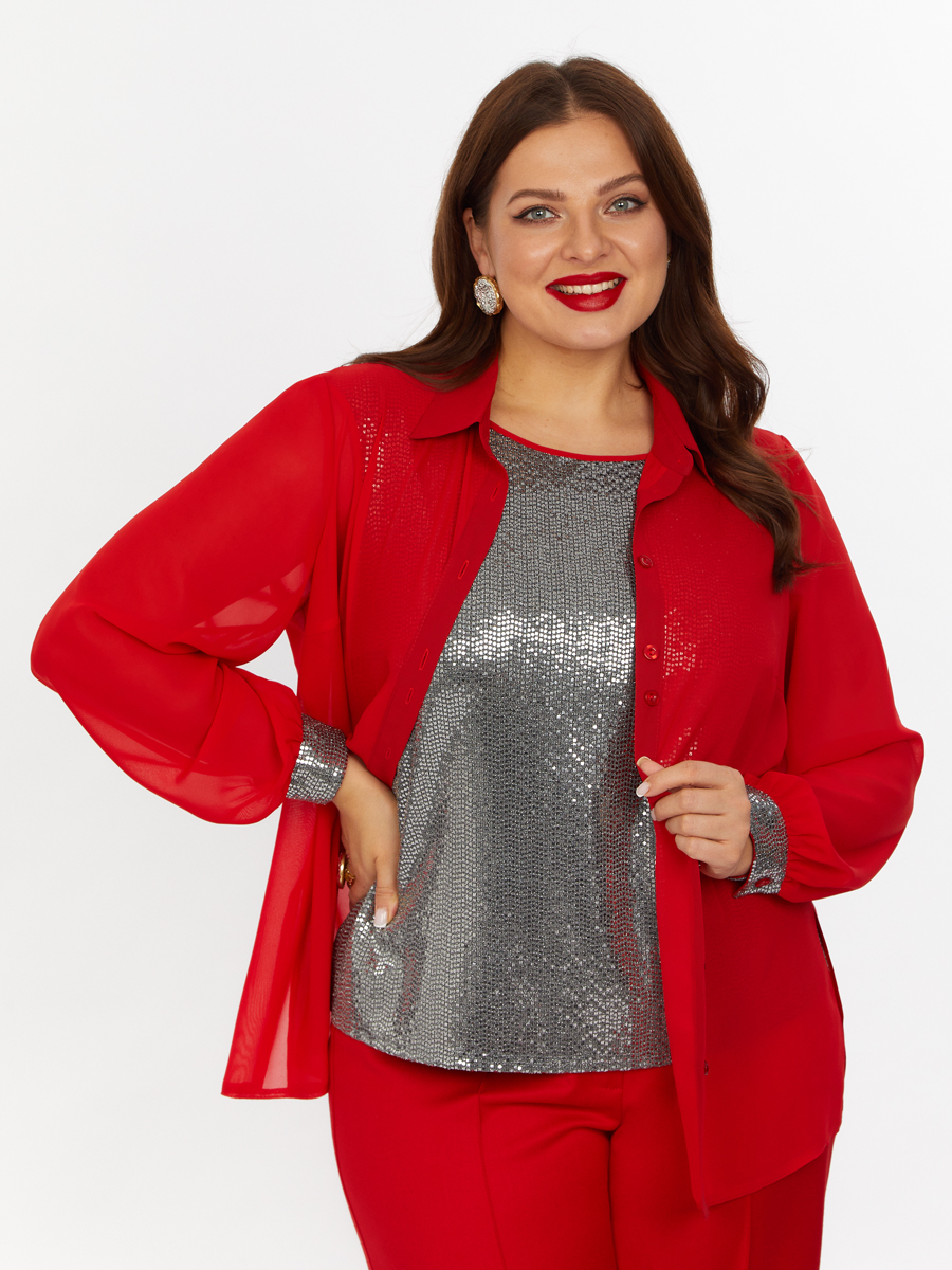 Твинсет 20315 (блузка + топ)